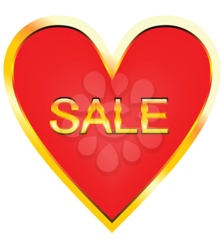 Royalty Free Clipart Image of a Heart for Sale