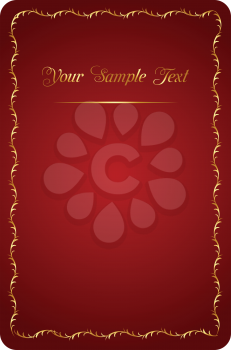 Royalty Free Clipart Image of a Vintage Template Invitation 