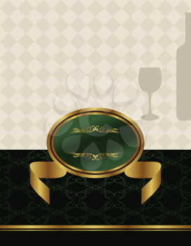 Royalty Free Clipart Image of a Wine Label