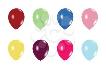 Royalty Free Clipart Image of a Set of Balloons