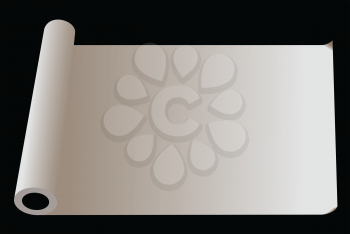 Royalty Free Clipart Image of a Roll of Paper