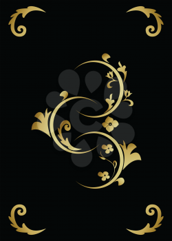 Royalty Free Clipart Image of a Gold Pattern