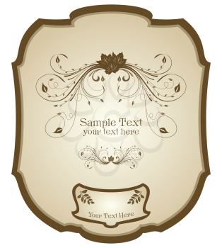 Royalty Free Clipart Image of a Vintage Wine Label