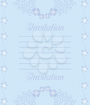 Royalty Free Clipart Image of a Wedding Invite Template 