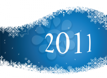 Royalty Free Clipart Image of a Winter 2011 Background