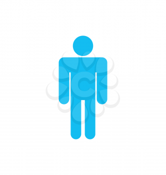 Illustration Flat icon of Male Isolated on White Background - Vector