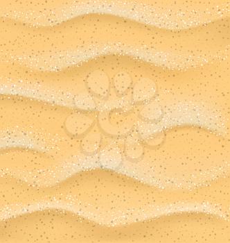 Illustration Realistic Sand Texture. Sandy Background.Summer Pattern - Vector