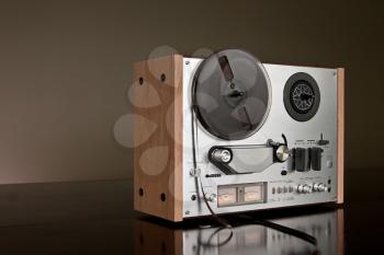 Royalty Free Photo of a Reel to Reel Tape Deck Recorder