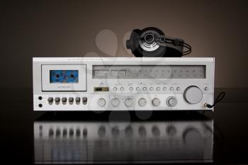 Royalty Free Photo of an Analog Audio Stereo Cassette Tape Recorder