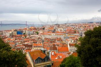 Royalty Free Photo of a Rooftop View of a European City