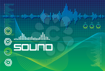 Royalty Free Clipart Image of a Sound Lab Background
