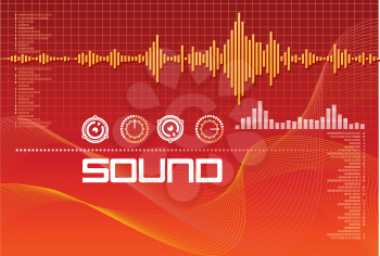 Royalty Free Clipart Image of Speech Recognition Sound Lab Signals