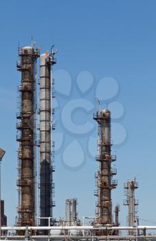 Chemical Refinery Plant Smokestack Tower Pipeline, heavy industry