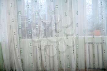 light curtains on window of the modern room