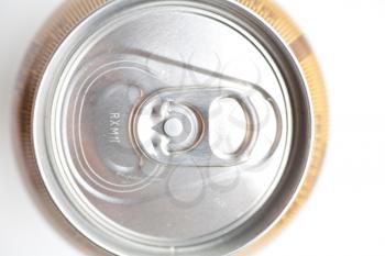 Top view soda can isolated