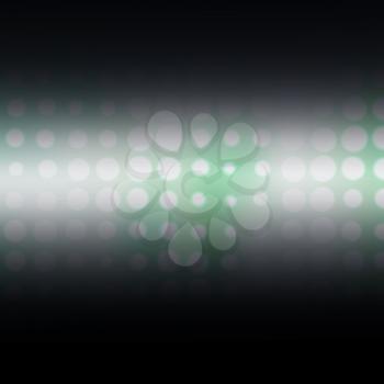 green bokeh abstract light background. Raster illustration
