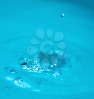 blue azure splashing water