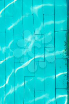 Ripples on water surface in swimming pool.