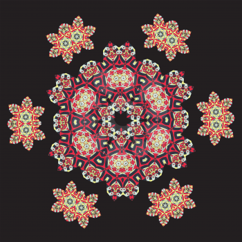 Mandala Wallpaper. Round frame Mandala. Circular Ornamental Pattern. Vintage decorative elements. Hand drawn background. Islamic, Arabic, Indian, Ottoman, Asian motifs. Endless pattern.