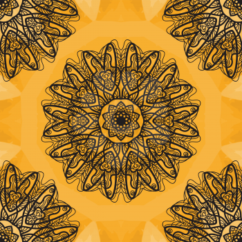 Indian Art Print. Yoga Ornament, kaleidoscopic floral  yantra. Seamless ornament lace. Oriental vector pattern. Islamic,Arabic, Indian, Turkish, Pakistan, Chinese, Asian, Moroccan, Ottoman motifs. Man