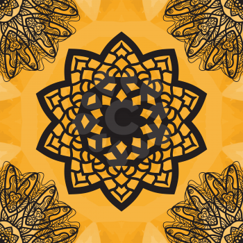 Yoga Ornament, kaleidoscopic floral  yantra. Indian Art Print. . Seamless ornament lace. Oriental vector pattern. Islamic,Arabic, Indian, Turkish, Pakistan, Chinese, Asian, Moroccan, Ottoman motifs. M