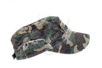 cap military isolated on white background                               
