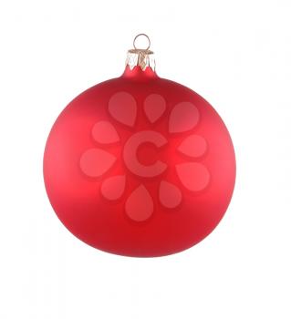 red christmas decoration isolated on white background                               