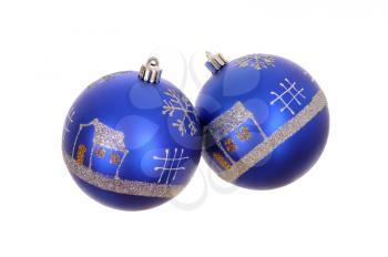Royalty Free Photo of Blue Christmas Decorations