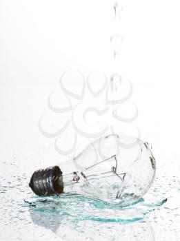 Royalty Free Photo of a Light Bulb in Water