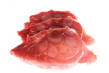 piece of meat isolated on white background 