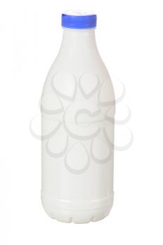 Bottle with milk isolated on white background