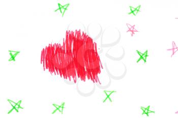 Royalty Free Photo of a Drawn Heart