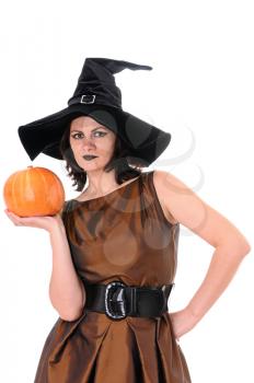 Royalty Free Photo of a Woman Dressed as a Witch
