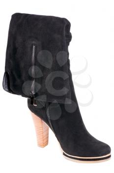 black female boot isolated on white background