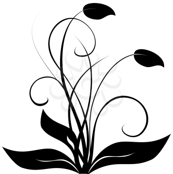 Royalty Free Clipart Image of a Delicate Floral Illustration