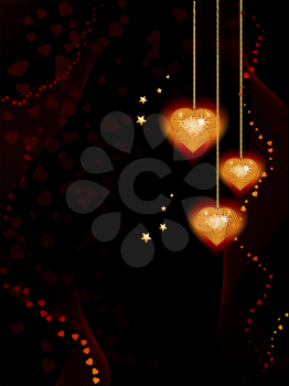 Royalty Free Clipart Image of a Valentine's Heart Background