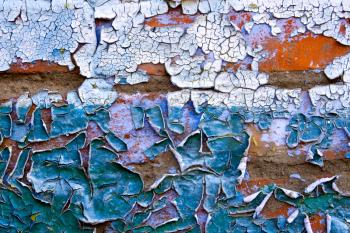 Royalty Free Photo of Peeling Paint on a Wall