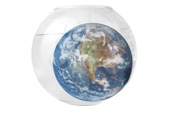 Royalty Free Photo of Earth in an Aquarium 