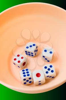 Royalty Free Photo of Six Dices