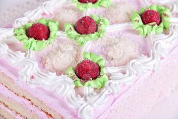 Royalty Free Photo of a Strawberry Cream Cake