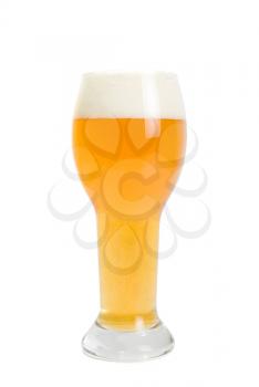 Glass of Beer isolated on a white background
