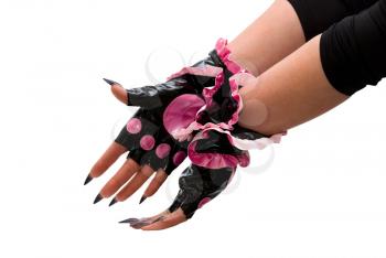 Royalty Free Photo of a Woman Wearing Gloves