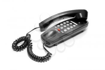 Royalty Free Photo of a Black Telephone