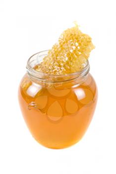 Royalty Free Photo of a Jar of Organic Honey