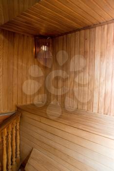 Royalty Free Photo of a Wooden Sauna