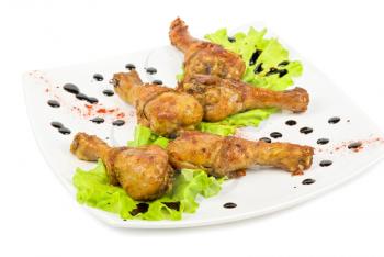 Royalty Free Photo of Chicken Wings on a Plate