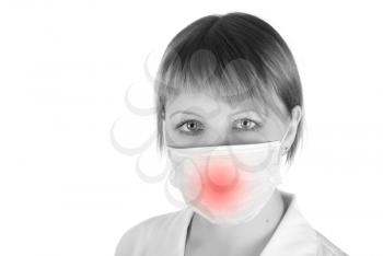 Royalty Free Photo of a Doctor Wearing a Mask
