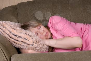 Royalty Free Photo of a Woman Sleeping