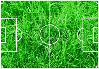 Royalty Free Clipart Image of  a Soccer Field