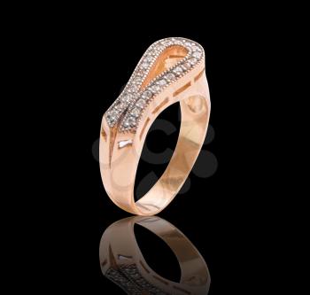 Royalty Free Photo of a Gold and Diamond Ring